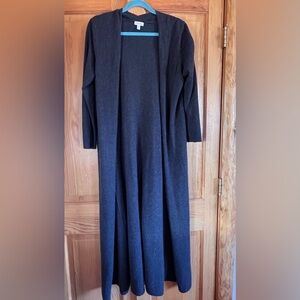 Garnet Hill. Cashmere. Dark Gray duster / sweater.

Like new.